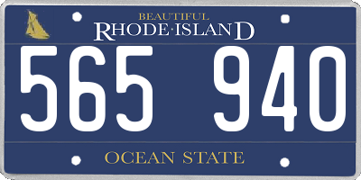 RI license plate 565940