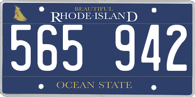 RI license plate 565942