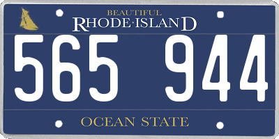 RI license plate 565944