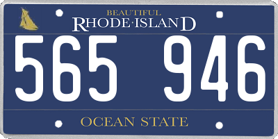 RI license plate 565946
