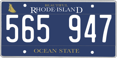 RI license plate 565947