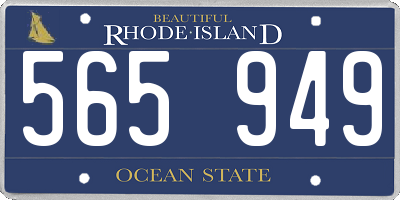 RI license plate 565949