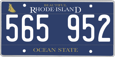 RI license plate 565952
