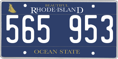 RI license plate 565953