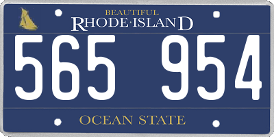 RI license plate 565954