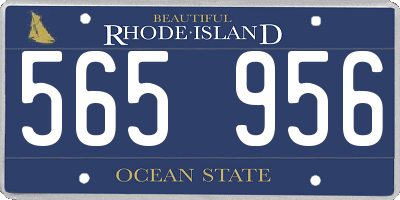 RI license plate 565956
