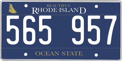 RI license plate 565957