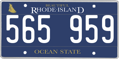 RI license plate 565959