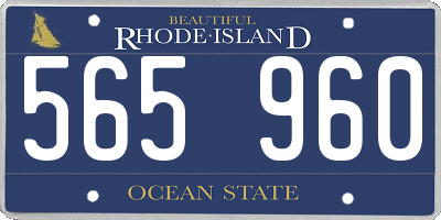 RI license plate 565960