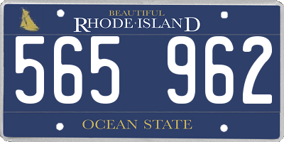 RI license plate 565962