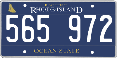 RI license plate 565972
