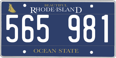 RI license plate 565981