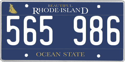 RI license plate 565986