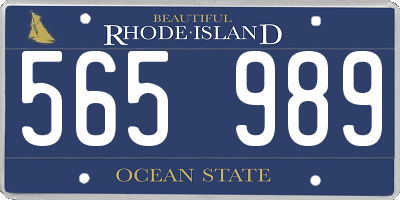 RI license plate 565989