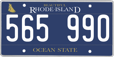 RI license plate 565990