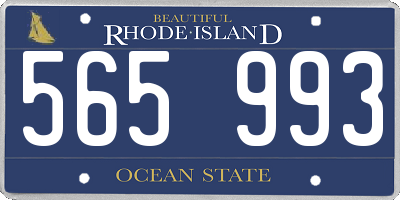 RI license plate 565993