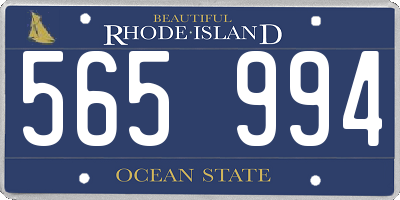 RI license plate 565994
