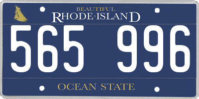 RI license plate 565996