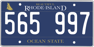 RI license plate 565997