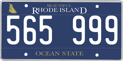 RI license plate 565999
