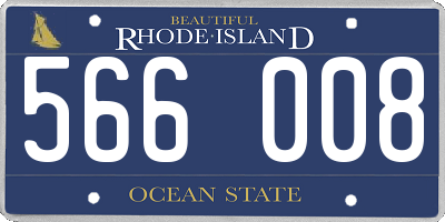RI license plate 566008