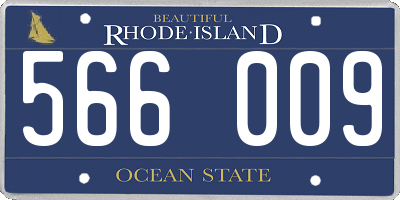 RI license plate 566009