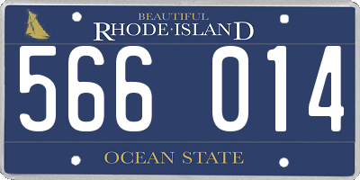 RI license plate 566014