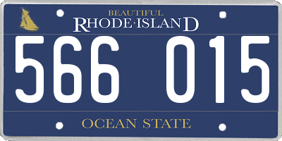 RI license plate 566015