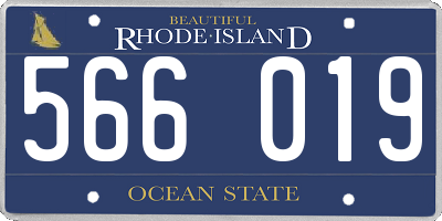 RI license plate 566019