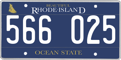 RI license plate 566025