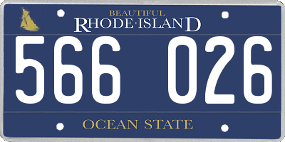 RI license plate 566026