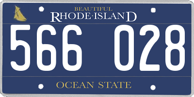 RI license plate 566028