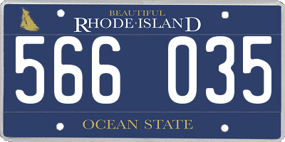 RI license plate 566035