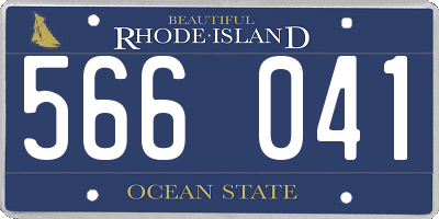 RI license plate 566041