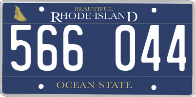 RI license plate 566044