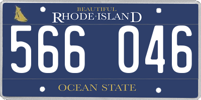 RI license plate 566046