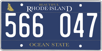 RI license plate 566047