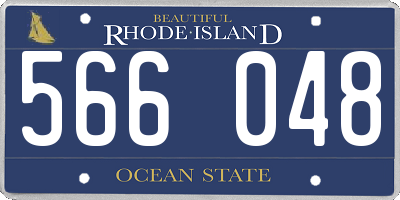 RI license plate 566048