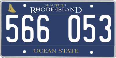 RI license plate 566053