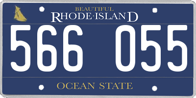 RI license plate 566055