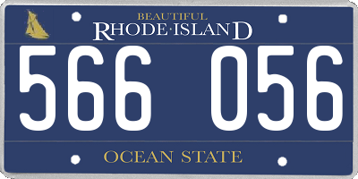 RI license plate 566056