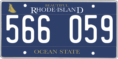 RI license plate 566059