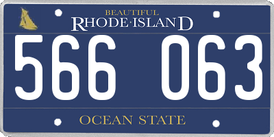 RI license plate 566063