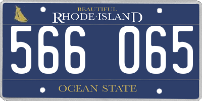 RI license plate 566065