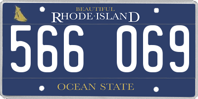 RI license plate 566069