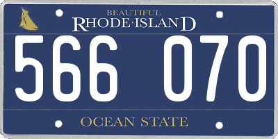 RI license plate 566070