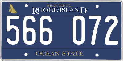RI license plate 566072