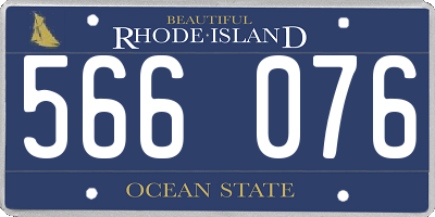 RI license plate 566076