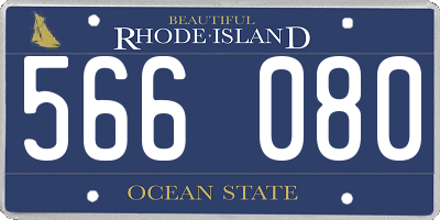 RI license plate 566080
