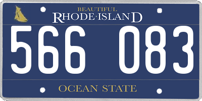 RI license plate 566083